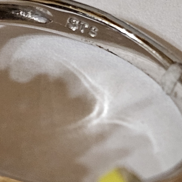 Genuine Sleeping Beauty Turquoise Malgache Neon Apatite Ring Platinum/925 sz 10 - Picture 8 of 9